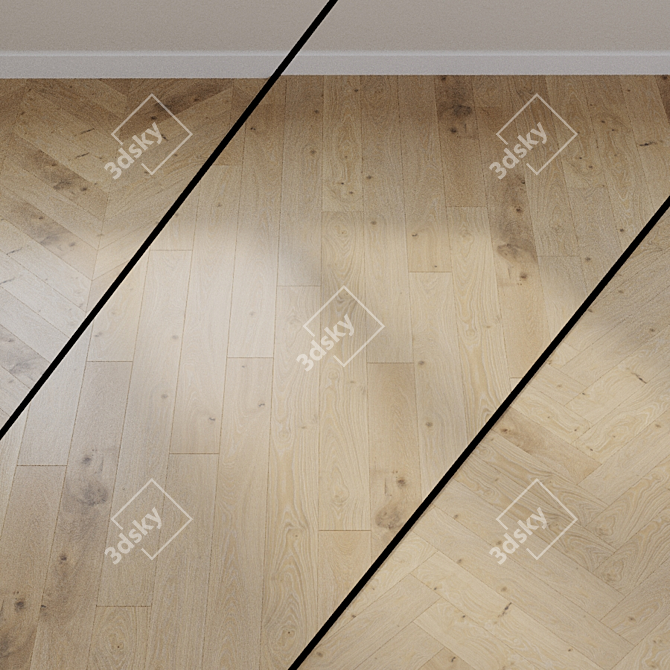 HARO 4000 Oak Cream Rustic Parquet 3D model image 1