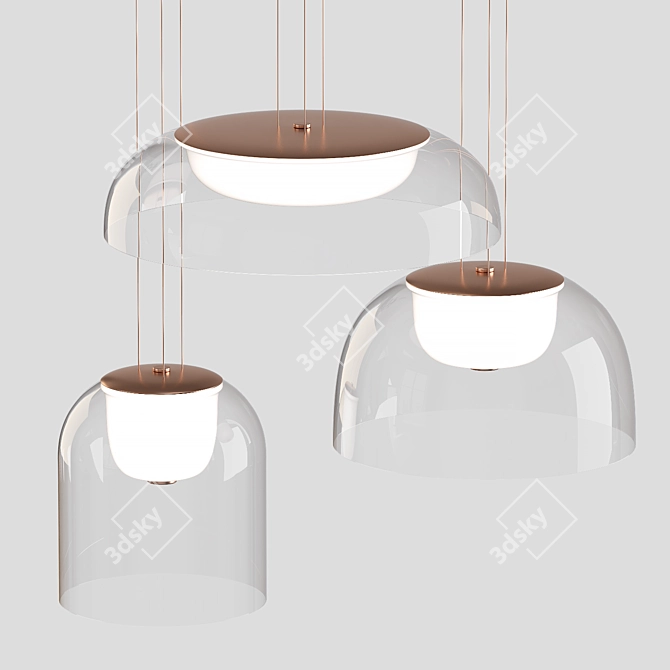 Title: Contemporary Pendant Lights: Stylish and Versatile 3D model image 2