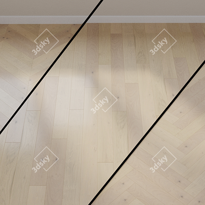 HARO PARQUET 4000 Sand White Oak Plank 3D model image 1