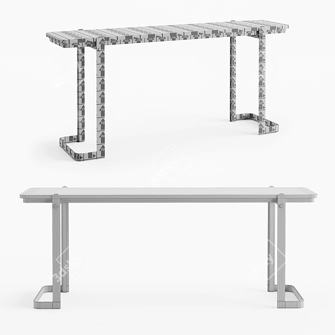 Sleek Pablo Console Table: Modern Design 3D model image 4