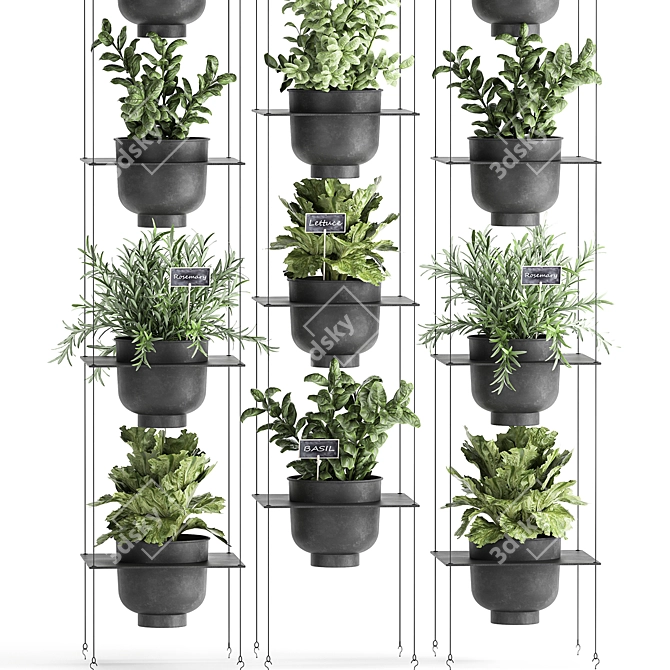 Vertical Garden Kit: Vig Planter for Kitchen Herbs 3D model image 2