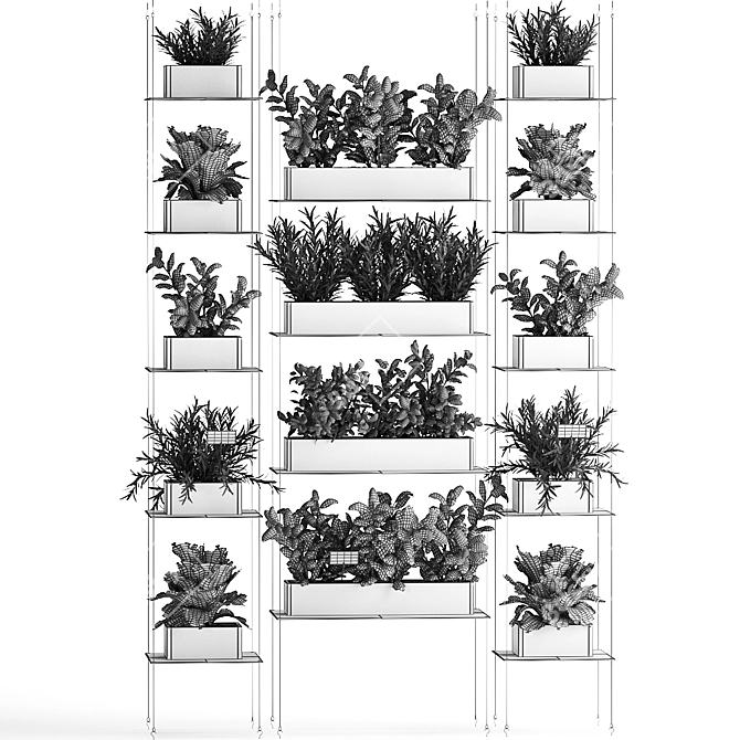 Vertical Garden: Greenery for Your Kitchen 3D model image 5