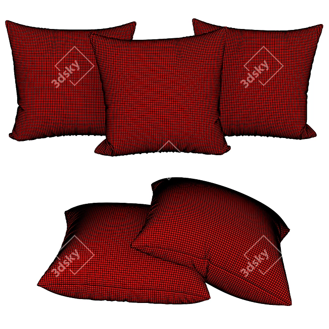 Nomad-inspired Decorative Pillows 3D model image 2