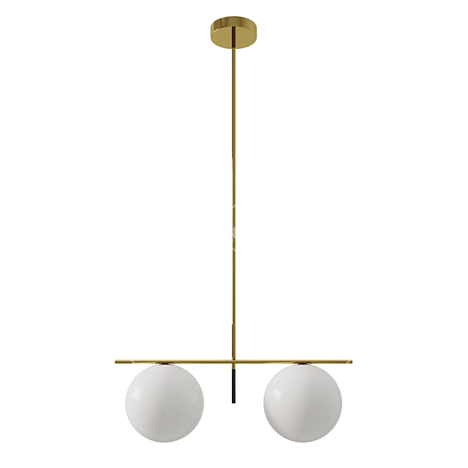 Elegant Jugen 2-Light Suspension 3D model image 1