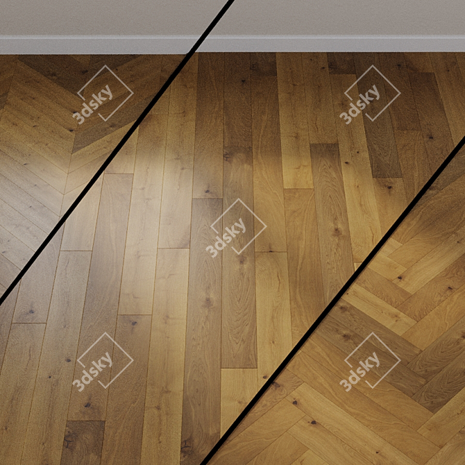 Invisible Savage Oak Parquet Board 3D model image 1