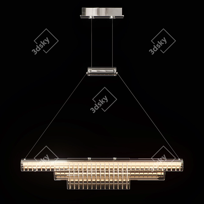 Coax Pendant: Metal, Glass, and Light 3D model image 4