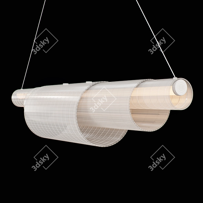 Coax Pendant: Metal, Glass, and Light 3D model image 2