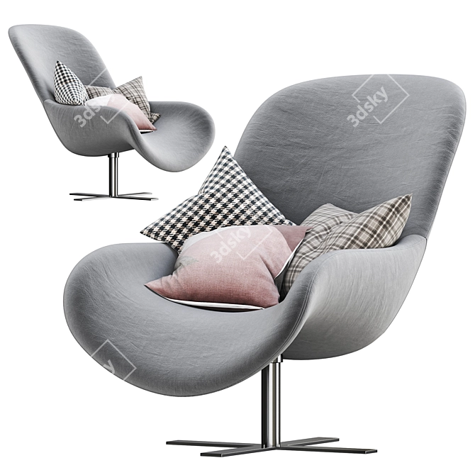 2014 B&B Italia Mart Armchair 3D model image 4