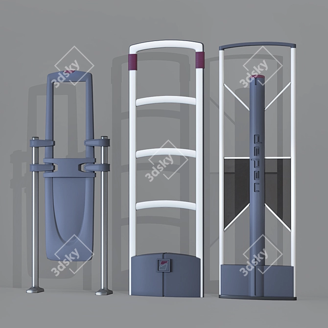 Acoustic-Magnetic Security Antennas 3D model image 1