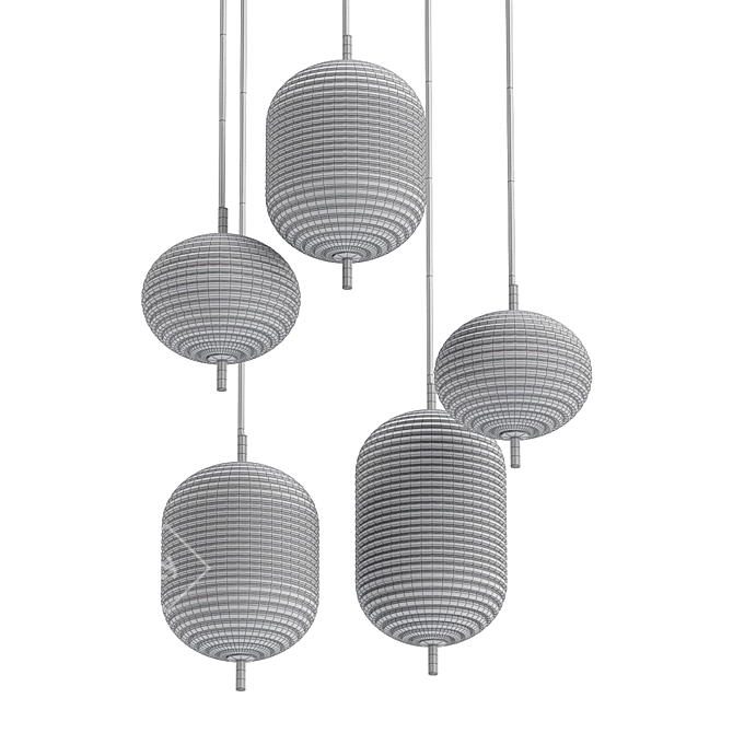 Elegant Pendant Light: Studio Italia Design Jefferson 3D model image 2