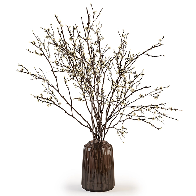 Elegant Twig Arrangement in Vase 3D model image 3