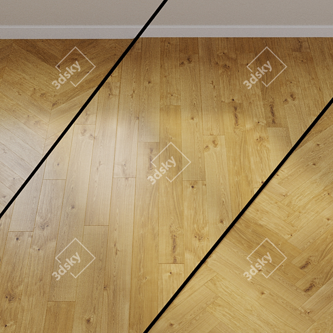 HARO PARQUET 6000 Oak XL Plank: ID NO. 525999 3D model image 1