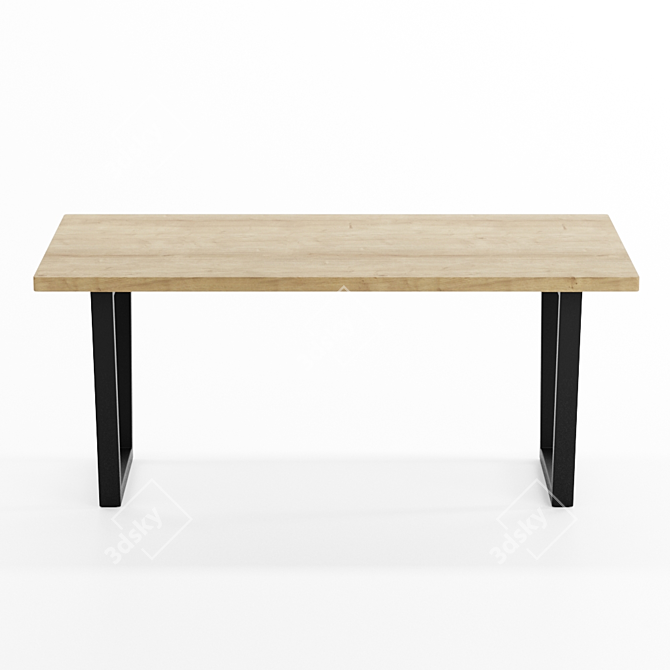 Rustic Loft Table SP05 3D model image 3