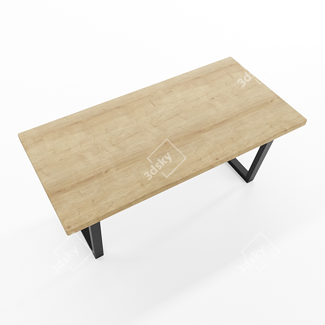 Rustic Loft Table SP05 3D model image 4