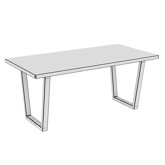 Rustic Loft Table SP05 3D model image 5