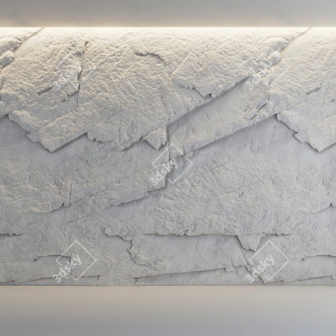 Premium Stone Wall Material - Dark and Light Variants 3D model image 1