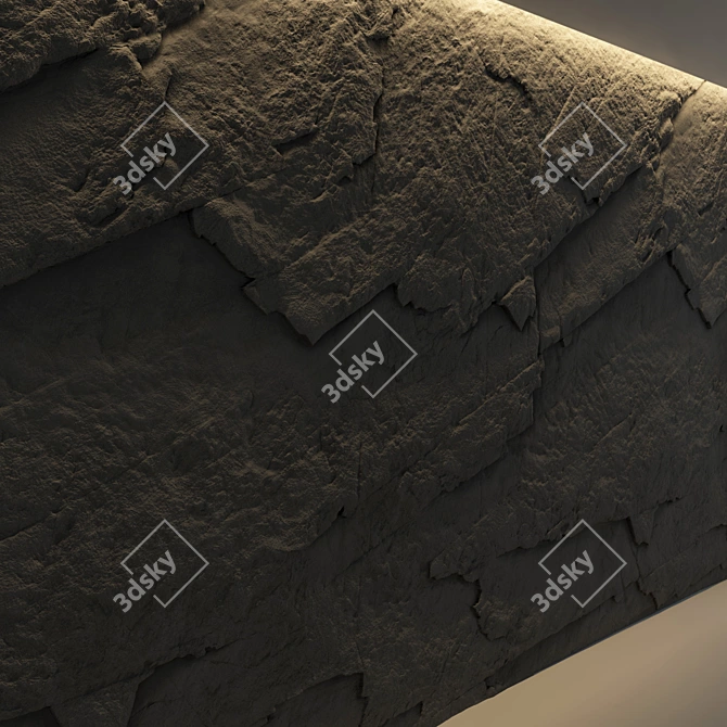 Premium Stone Wall Material - Dark and Light Variants 3D model image 3