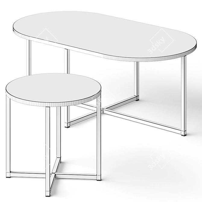 Tirolo Denver Coffee Tables: Modern and Versatile 3D model image 2