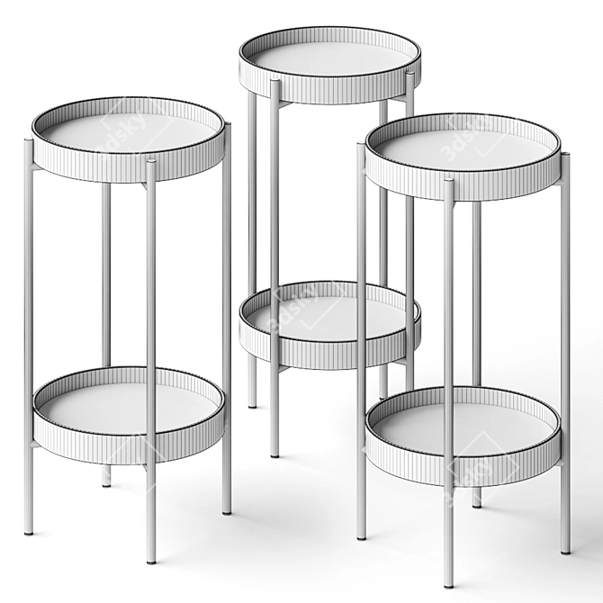 Modern Jax Side Table: Sleek Design 3D model image 2