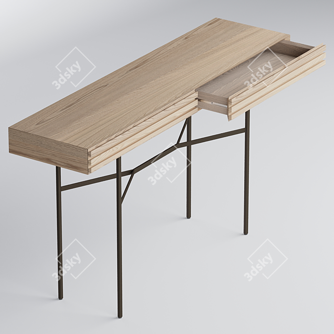 Harri Floating Console: Minimalist Design 3D model image 1