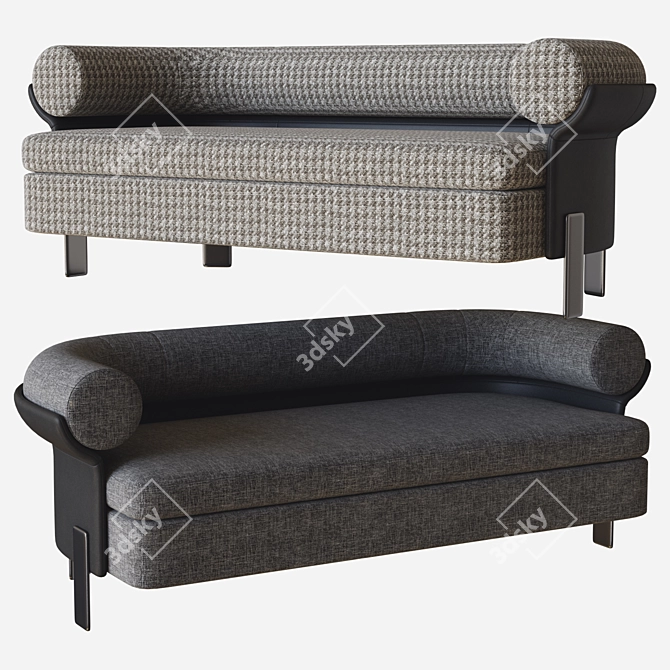 Elegant Mattia Sofa by Minotti 3D model image 1