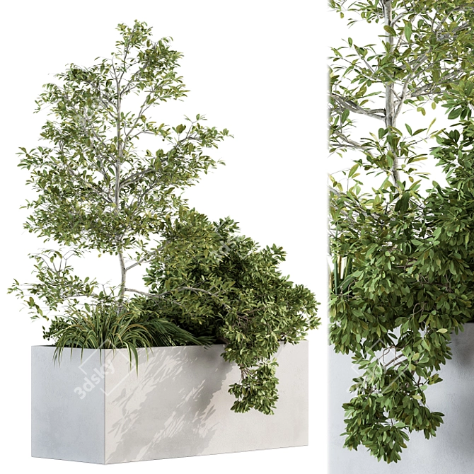 Nature's Oasis: Outdoor Plant Box Set 3D model image 1