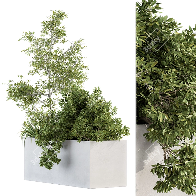 Nature's Oasis: Outdoor Plant Box Set 3D model image 2