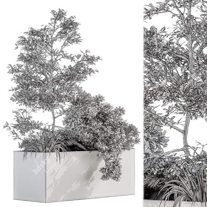 Nature's Oasis: Outdoor Plant Box Set 3D model image 5