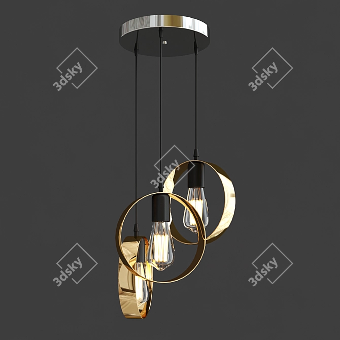 Nordic Light Pendant Lamp 3D model image 2