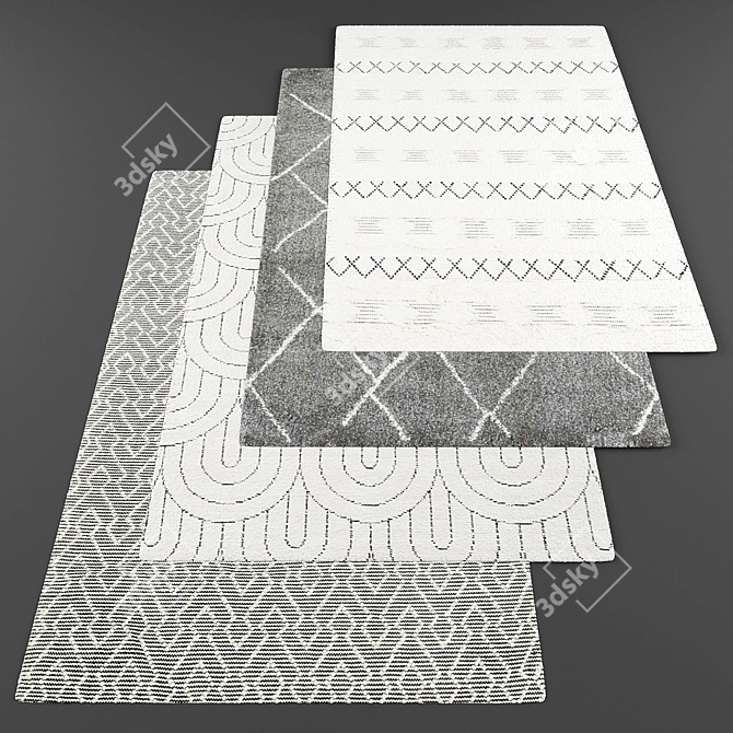 Modern Style Rug Collection 3D model image 1