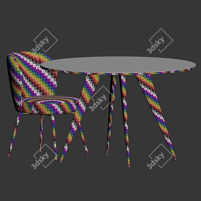Modern Dining Set 99: Stylish and Versatile 3D model image 4