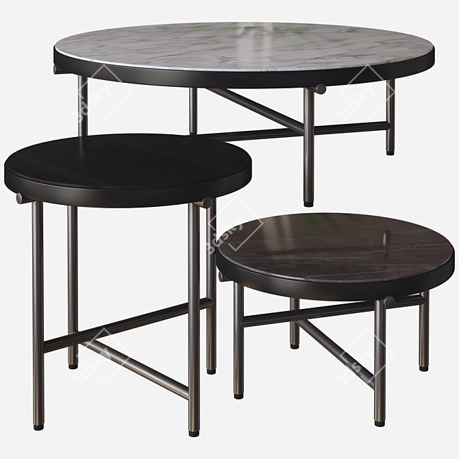 Elegant Torii Tables: Minotti's 3D Masterpiece 3D model image 1