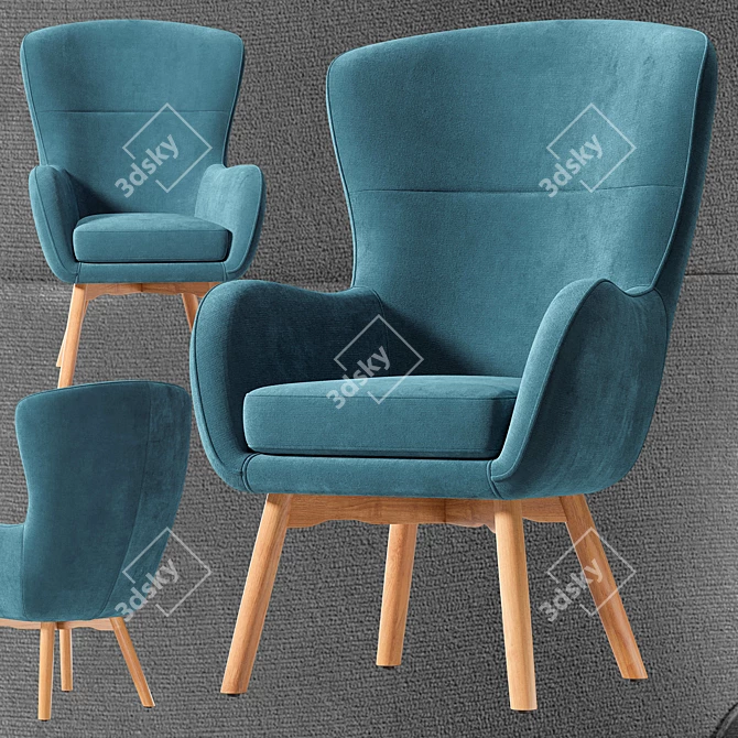 Modern Armchair Leta - PBR Design 3D model image 3