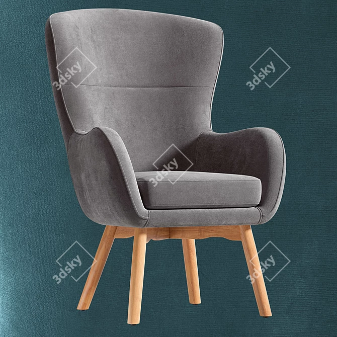 Modern Armchair Leta - PBR Design 3D model image 4