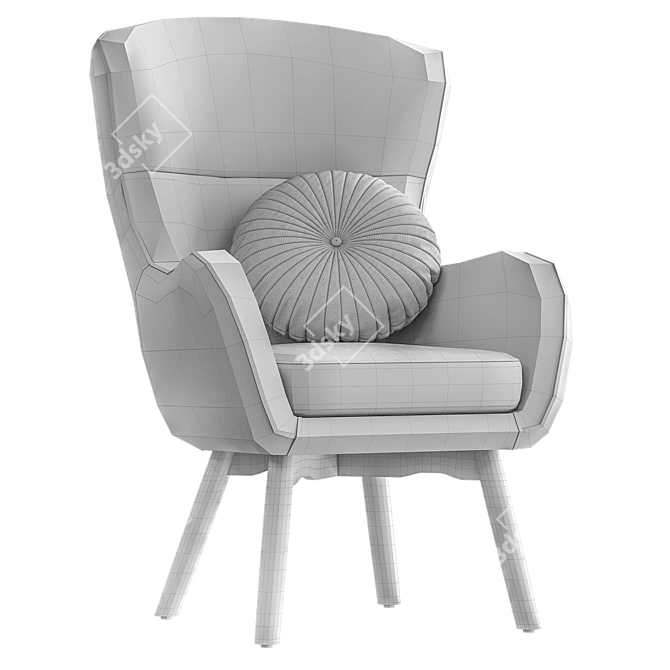 Modern Armchair Leta - PBR Design 3D model image 5