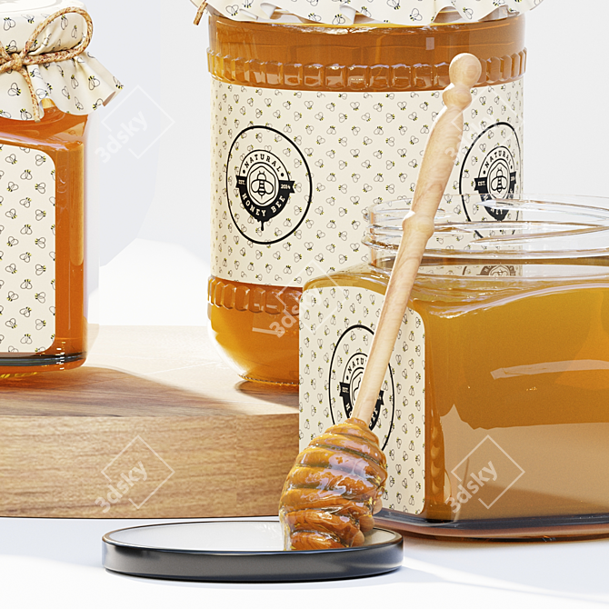 Sweet Delights Honey Set 3D model image 4