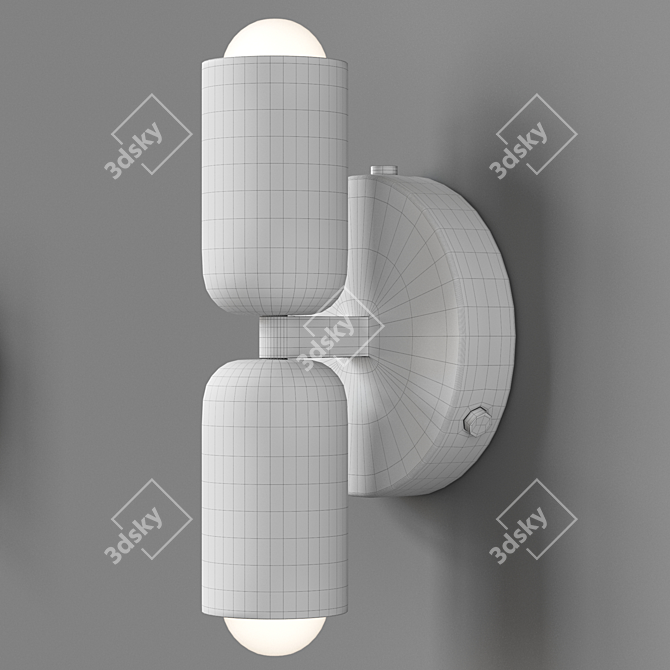 Elegant Dual Lighting Fixture 3D model image 3