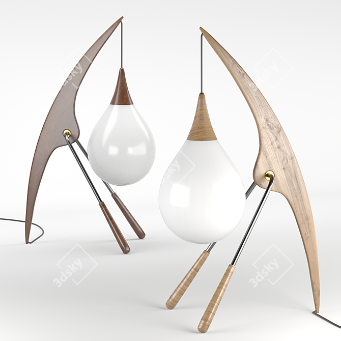 Elegant Mont Floor Lamp 3D model image 1