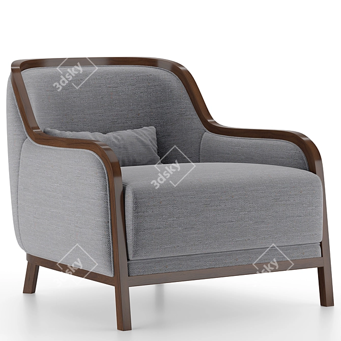 Elegant Charlotte Armchair: Vray-Rendered, 3DsMax 2014-Compatible 3D model image 1