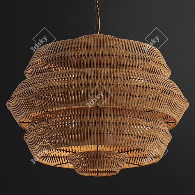 Luxurious Antibes Chandelier 3D model image 2