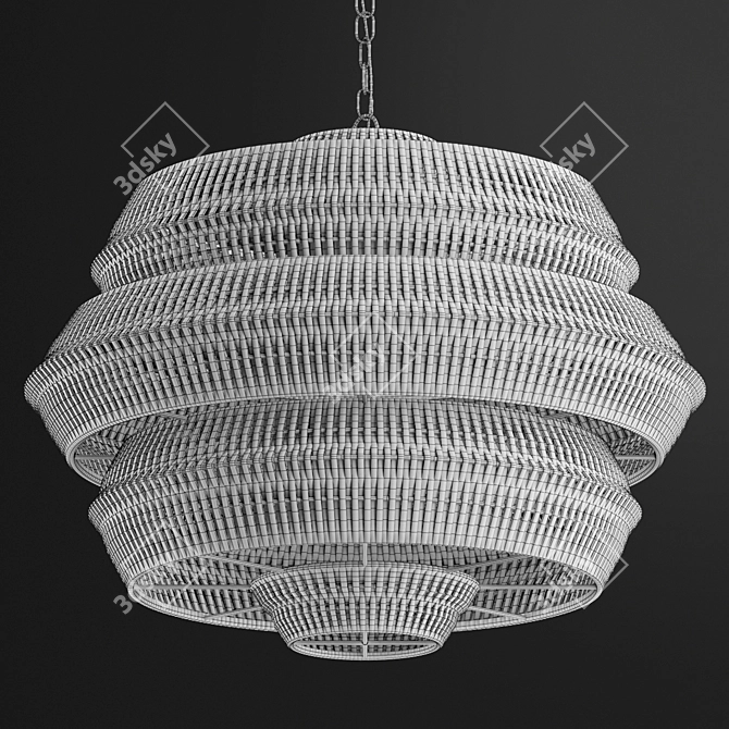 Luxurious Antibes Chandelier 3D model image 3