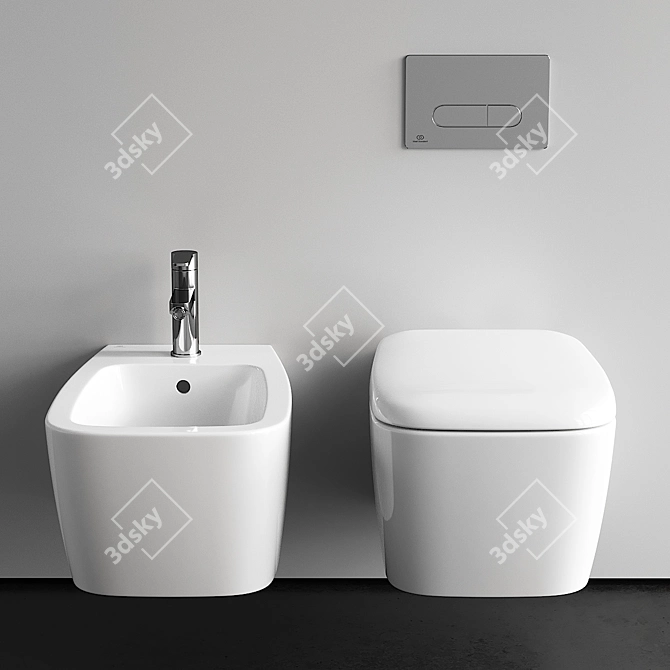 Ideal Standard Ventuno Wall-Hang WC Set 3D model image 3