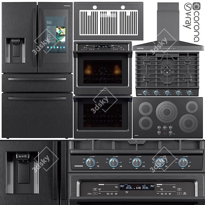 Samsung Appliance Package: Cook, Chill, and Extract! 3D model image 1