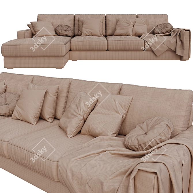 Title: Cozy Corner Sofa: Just Perfect 3D model image 2