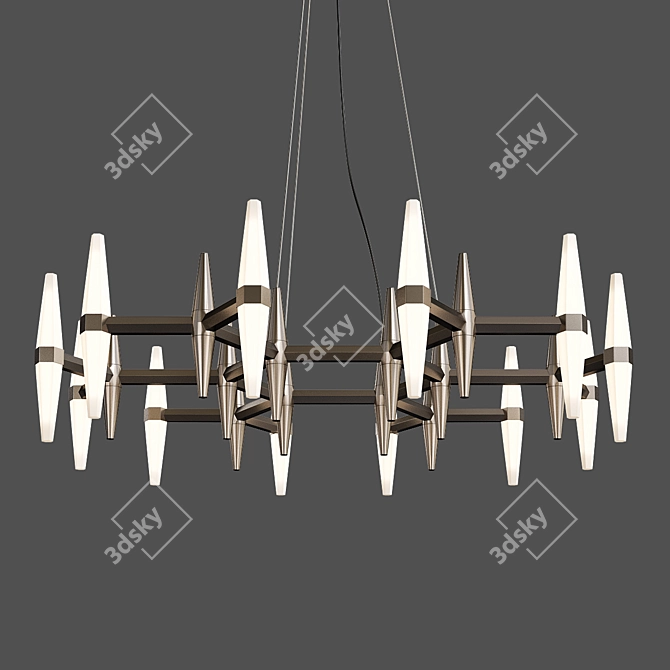 Elegant Prism Chandelier 3D model image 1