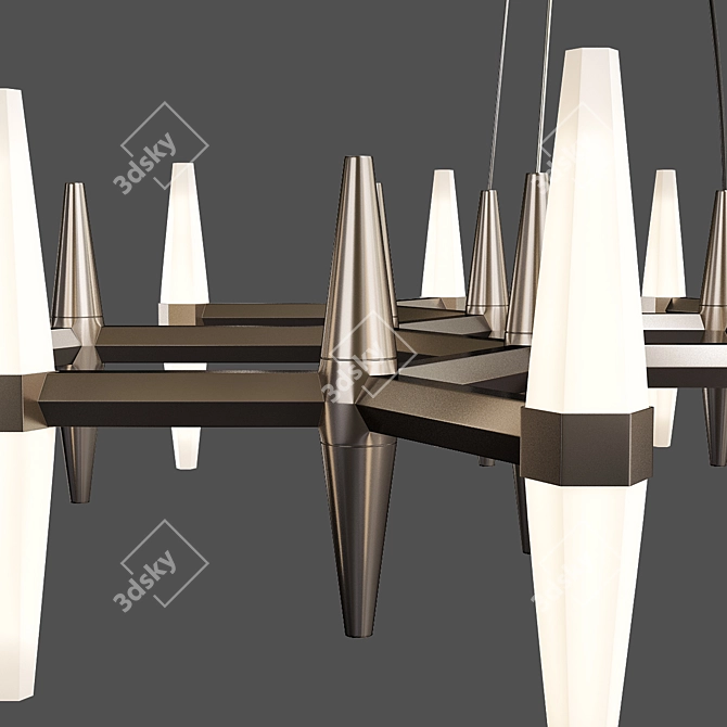 Elegant Prism Chandelier 3D model image 2