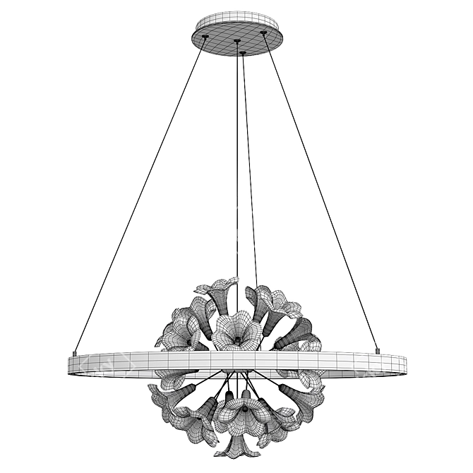 Elegant Clayton Chandelier - Stunning Lighting Fixture 3D model image 4