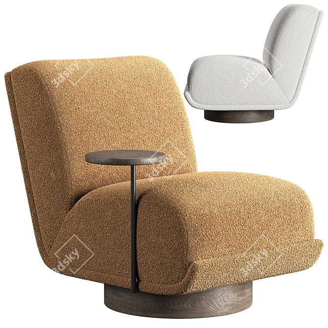 Bronwyn Swivel Chair: Modern Elegance, Perfect Swivel 3D model image 3