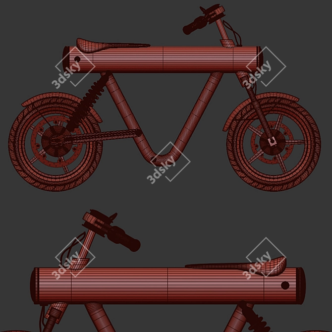 Electric Cruiser Motorcycle 3D model image 7