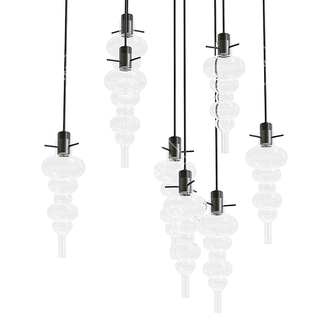 Elegant Pendant Light: Ilfari Reflexx 3D model image 1